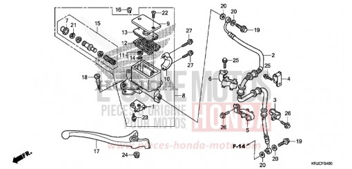 MAITRE-CYLINDRE FREIN AV. (FES125) FES125C de 2012